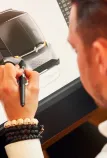 A designer working on a concept truck design